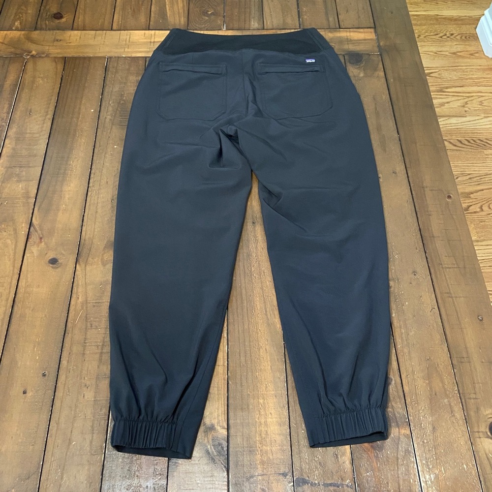 Patagonia Happy Hike Studio Pants Black Joggers Wmns Small 55265 Stretch Hiking - Picture 2 of 9